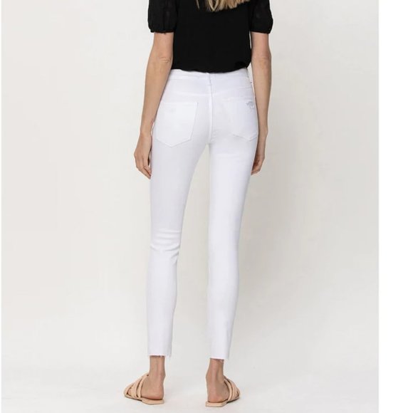 Vervet Mid Rise Distressed Jean White Amber Size 29 NWT - Picture 4 of 7